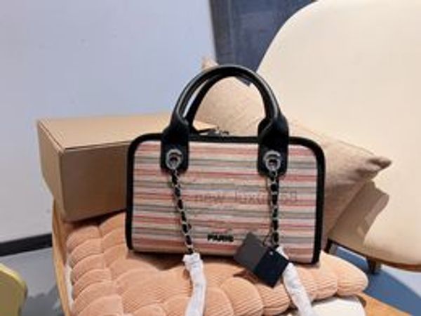 

bags evening 5a boston shoulder bags designer speedy bandouliere mini travel bag women's coated canvas weave boston satchel metal padlo