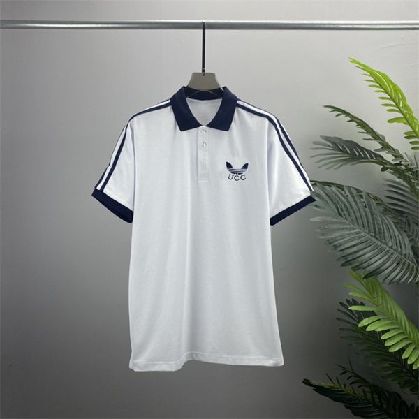

new fashion london england polos shirts mens designers polo shirts high street embroidery printing t shirt men summer cotton casual t-shirts, White;black