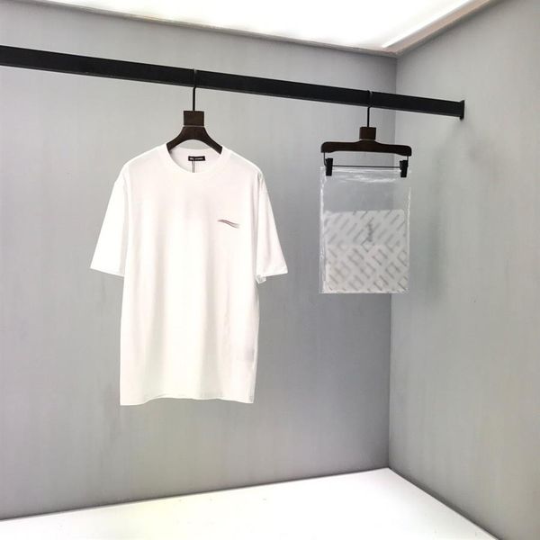 

2021ss spring and summer new high grade cotton printing short sleeve round neck panel t-shirt size m-l-xl--xxxl color black w286d, Black;brown
