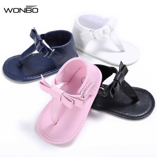 

sandals 2019 summer pu leather baby shoes infant toddler boy girls sandals kid big bow newborn baby sandals thongs shoes z0225, Black;red