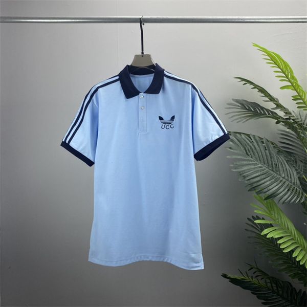 

new fashion london england polos shirts mens designers polo shirts high street embroidery printing t shirt men summer cotton casual t-shirts, White;black