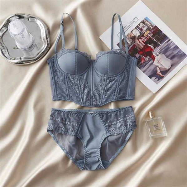 

2023 new french bone clothes thin cotton pure color versatile underwear shaped set foshan bra padded, Red;black