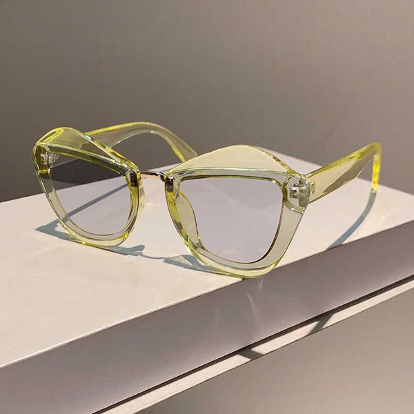 

sunglasses kammpt new in irregular cat eye sunglasses fashion oversize gradient female sun glasses luxury brand design uv400 eyewear shades, White;black