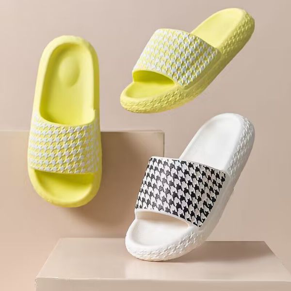 

home slippers female thick sole soft silent bathroom bath anti-slip wear-resistant sandals multiple colors, Black