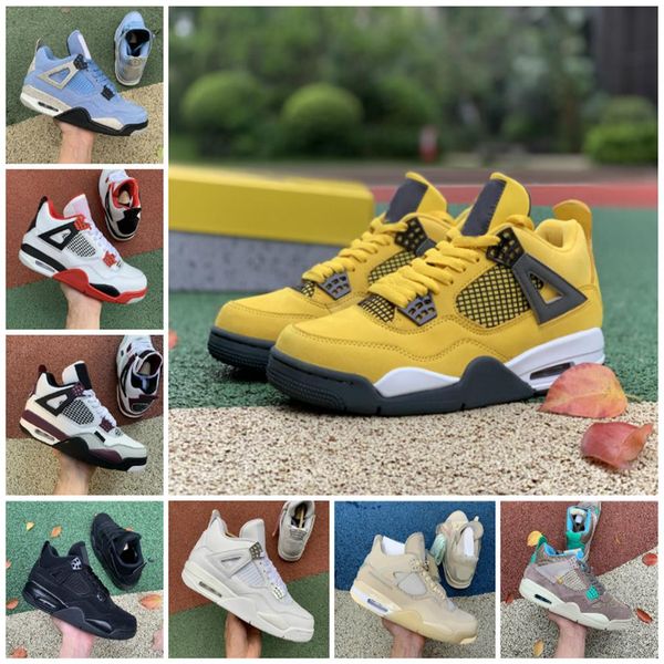 

jumpman 4 4s basketball shoes mens women university blue cream sail white oreo bred red thunder what the black cat cement pine gre2585
