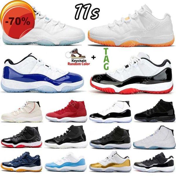 

boots 11 11s citrus mens shoes university low legend blue white bred infrared concord 45 space jam cool grey gamma women trainers sports sne, Black