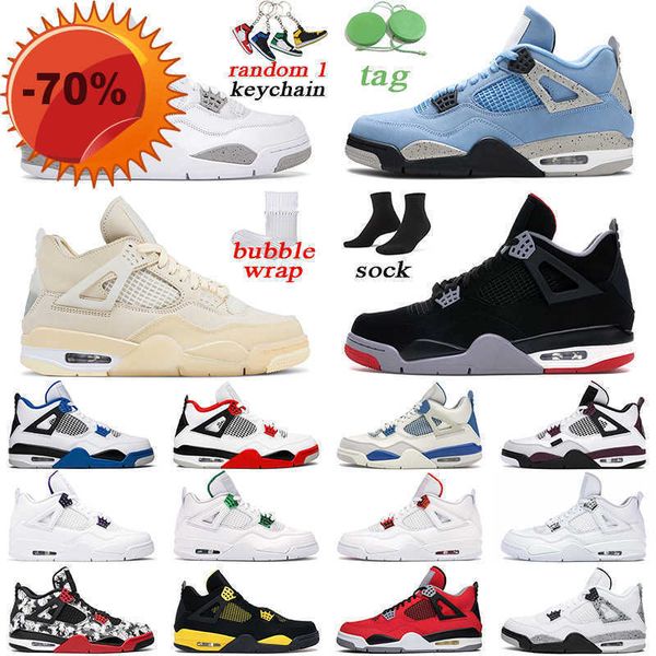 

boots outdoors bred 4 men basketball shoes 4s black cat white cement fire red university blue mens womens trainer