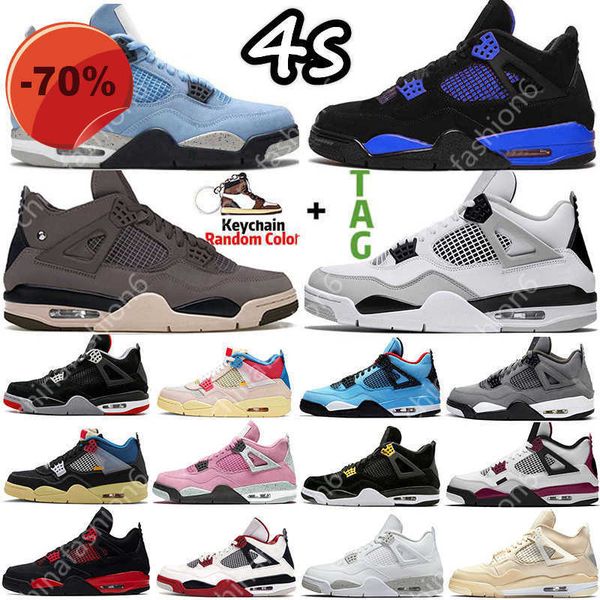 

slippers basketball new shoes 2022 new 4 4s sail mens basketball shoes sneakers violet ore midnight navy cool grey starfish university blue, Black