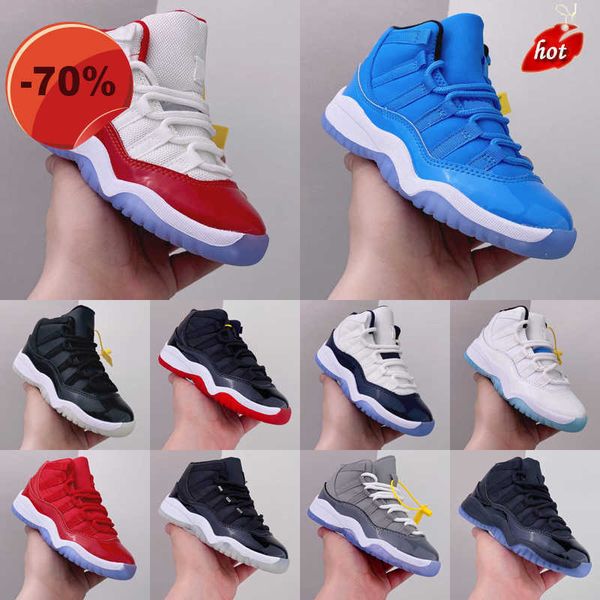 

boots slippers outdoor shoes sandals kids basketball shoes jumpman 11 cool grey xi 11s cherry infant children concord bred trainers boy girl, Black