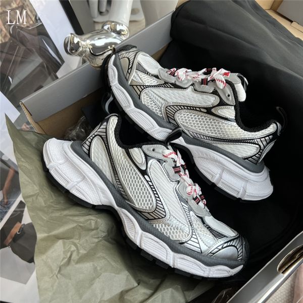 

designer luxury x exclusive runner x pander white silver blue tricolor lace sneakers casual shoes trainer sneaker lace up trainers shoe snea, Black