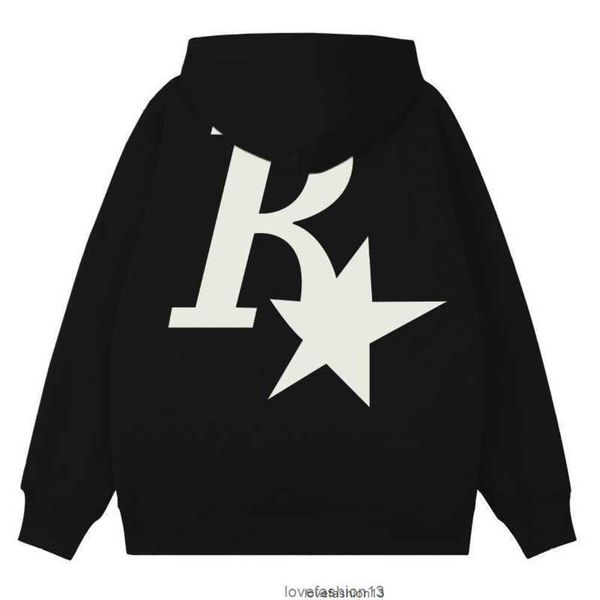 

2023 sta rmd sr r star hooded sweater high street spring and autumn couple loose fashion hoodie boys zvlc, Black
