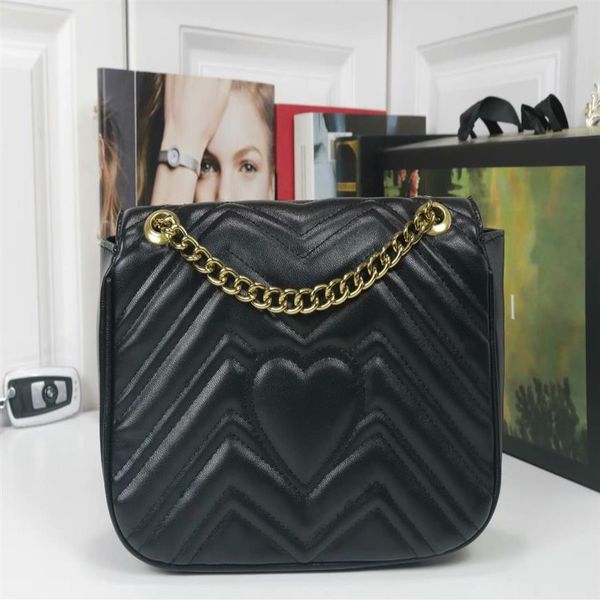 

fashion love heart v wave pattern satchel designer shoulder bag chain handbag luxury crossbody purse lady tote bags238p