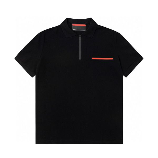 

men's plus tees & polos round neck embroidered and printed polar style summer wear with street pure cotton gh, Black;brown