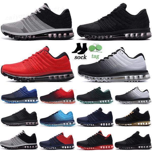 

mens cushion 2017 kpu running shoes socks walking sports brand man women fly black white red blue trainer sneakers size 36-45 m33