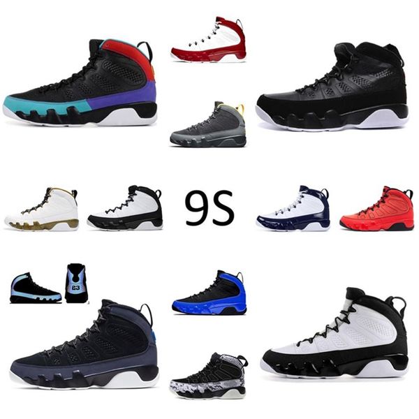 

9 9s men basketball shoes university gold gym red reflective mens trainers sports sneakers jams 40-46302o, Black