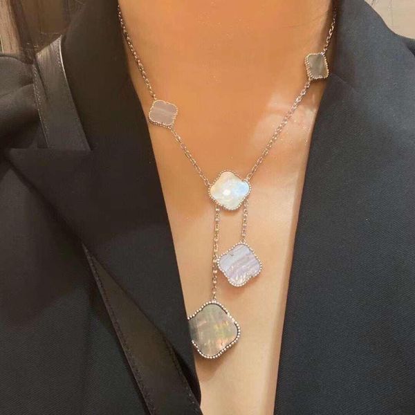 

vanclover necklace 925 sterling silver mixed six petal/10-flower desinger necklace pendant bracelet 18k gold agate shell mother of pearl