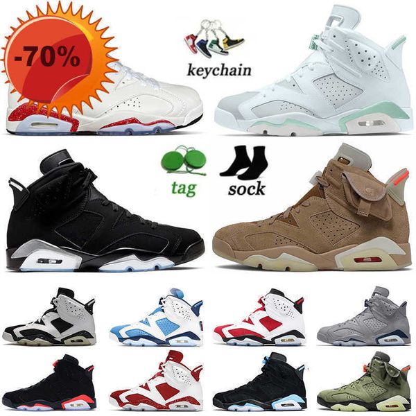 

boots new men women 6s basketball shoes jumpman 6 unc white tiffany blue georgetown metallic silver red oreo british khaki thinker flint s, Black