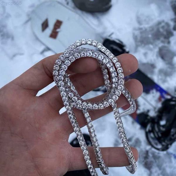 

designer jewelry read to ship 2mm/3mm/4mm/5mm/6mm/6.5mm 925 silver tennis chain jewelry vvs moissanite diamond necklace