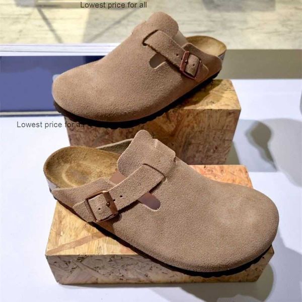 

boston sandals oiled leather bag head pull cork suede designer slides autumn winter loafers shoes classic tan brown black fashion luxurys
