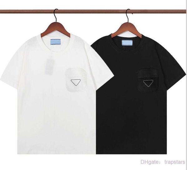 

classic design luxury t-shirt summer mens womens short sleeves fashion tee pure cotton prad shirts leisure pattern size s, Black;brown