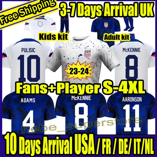 

s-4xl 22 23 24 pulisic dest mckennie world cup soccer jerseys 2022 aaronson musah usas morgan lloyd america football shirt united states lle, Black;yellow