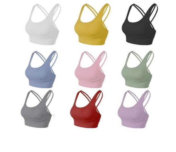 

2023 yoga vest sports bra yogas outfits bodybuilding women's tracksuits casual gym push up bras crop indoor outdoor workout, Gray