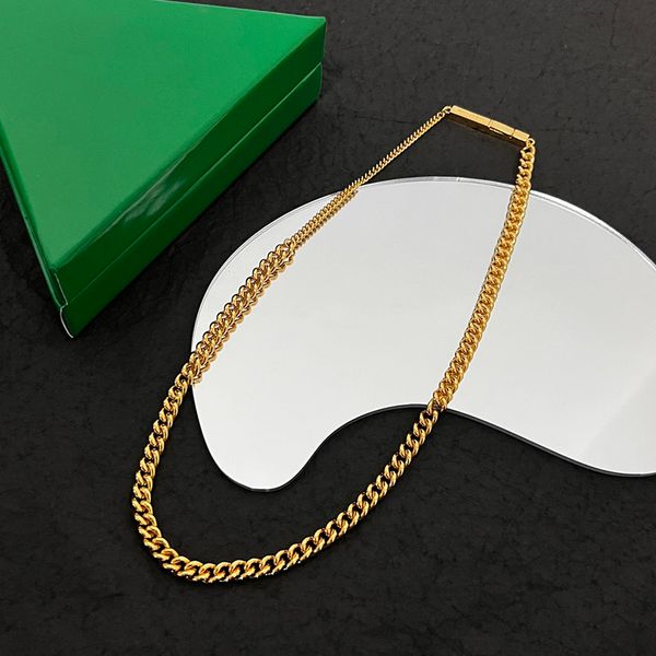 

botiega chain designer necklace for woman gold plated 18k highest counter quality for man classic style never fade premium gifts with box 00, Silver