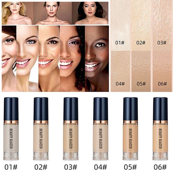 

new matte hydrating face liquid foundation long-lasting whitening and concealer foundation cream female makeup cosmetics
