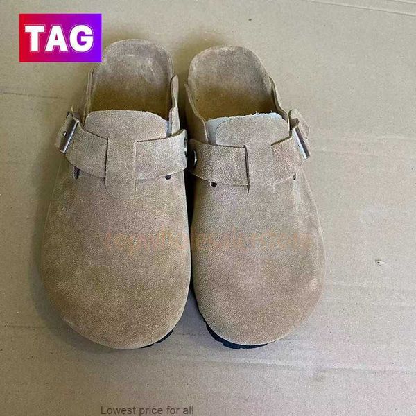 

new sandals designer women birks boston clogs slippers slides germany cork sandal fur slide mens loafers shoes womens leather suede taupe, Black