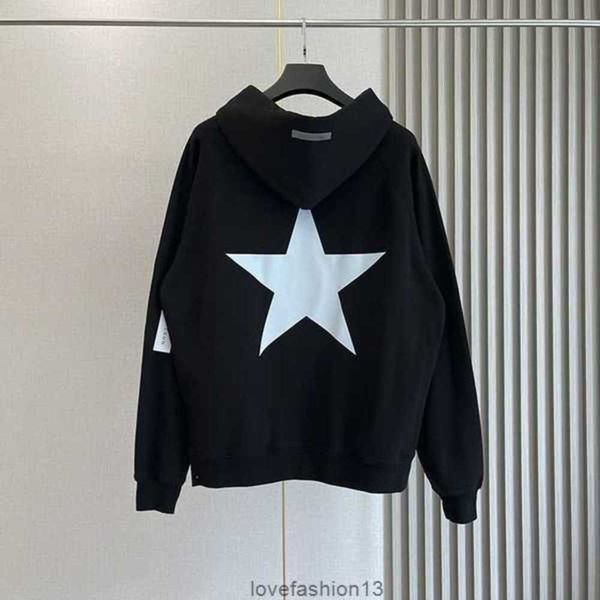 

designer sweatshirts hoodies 197 front hooded for man women fog god of fear multi thread flocking high street, Black