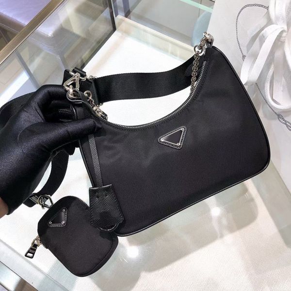 

designers bag pra threeinone underarm bag hobo crescent bag nylon canvas versatile chain bag single shoulder diagonal handbag crossbody bags