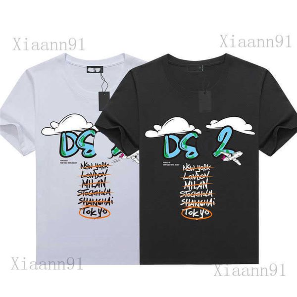 

dsq phantom turtle new designer fashion dsq classic mens and womens t shirt summer letter print short sleeve high street trend leisure sweat, White;black