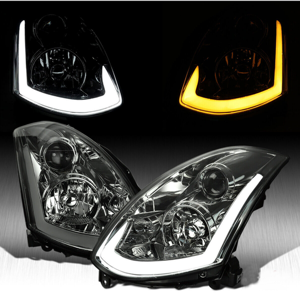 

fit 2003-2007 g35 coupe smoke projector headlights led & sequential signal