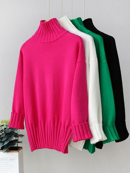 

women's sweaters turtleneck women sweater autumn winter korean pullover basic casual soft knitted sweaters long sleeve jumper soft war, White;black