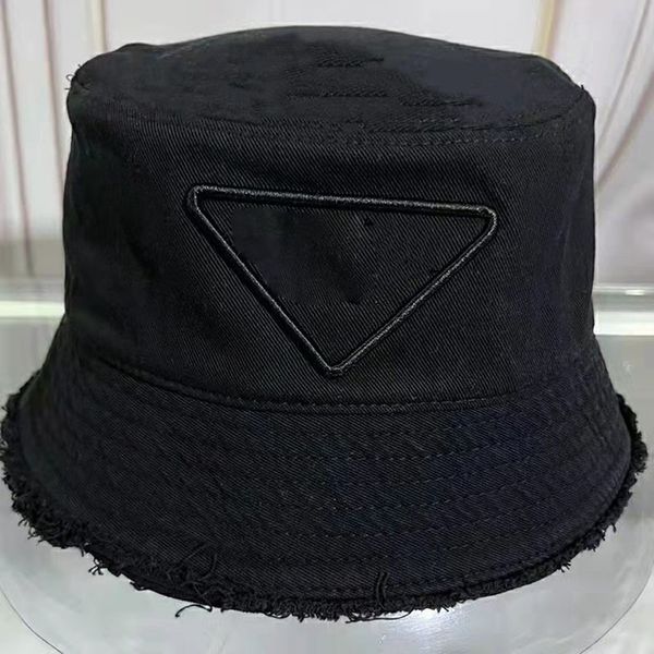 

designer frayed bucket hats caps for mens womens tassels embroidery cotton bonnets fashion luxury sun protection summer beach vacation getaw, Blue;gray