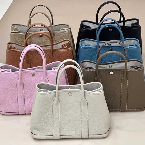 

original h handbags for women gardens advanced handbag 2023 new leather womens portable garden tote large capacity litchi pattern togo with