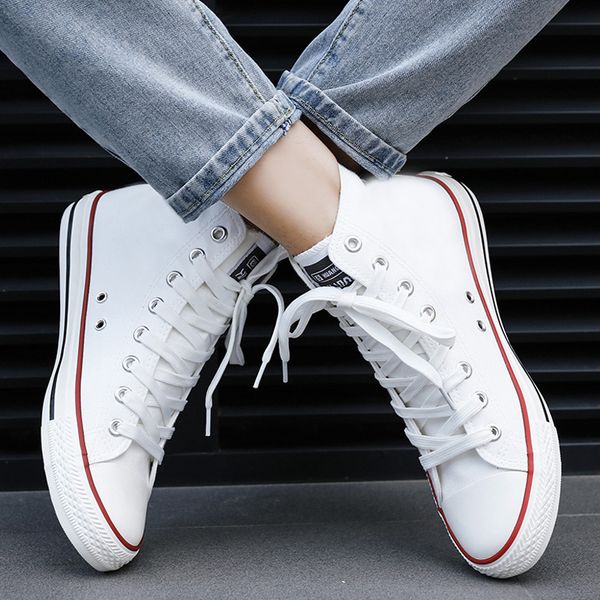 

dress shoes women canvas shoes high sneakers for men board shoes vulcanized sneaker classic student fashion casual sneakers 230227, Black