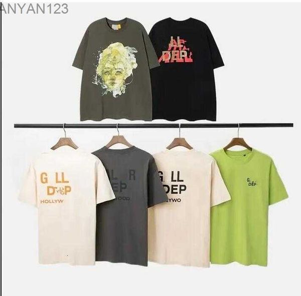 

white green designer galleryes depts shirt alphabet print trendy trend basic casual fashion loose short t-shirt half sleeve tees black, White;black