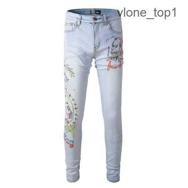 

pants amirly 23 new colorways designer mens jeans brand hiking pant ripped embroidery close-fitting slim pencil para hombre motorcycle 8 j94, Blue