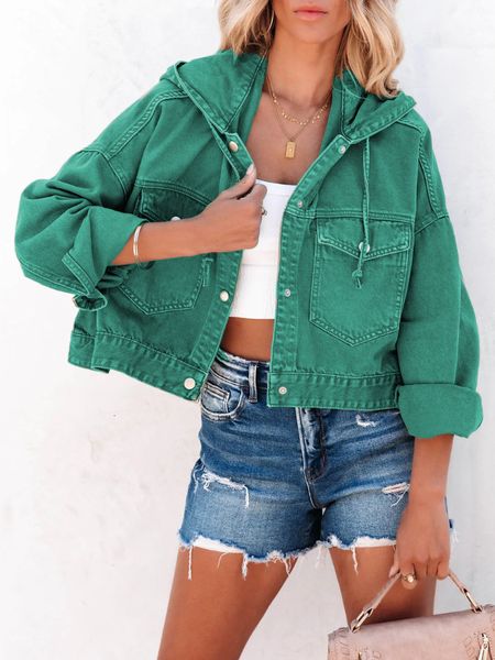 

womens jackets fashion for hooded denim jacket vintage jean coats casual long sleeve clothes streetwear 230227, Black;brown