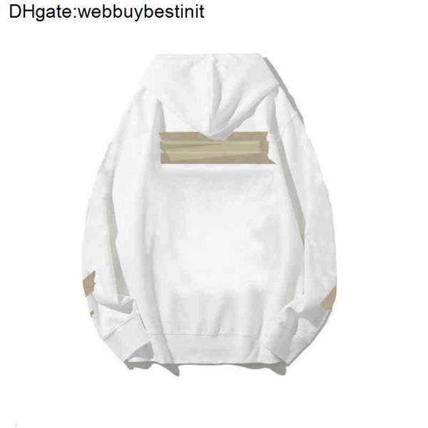 

men's hoodies sweatshirts 2022autumn brand off hoodie gilded plastic and women's couple's whiteoff t-shirts offs white trendy, Black