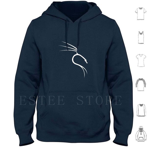 

men's hoodies sweatshirts kali linux hoodie long sleeve linux kali dragon hacker 230227, Black