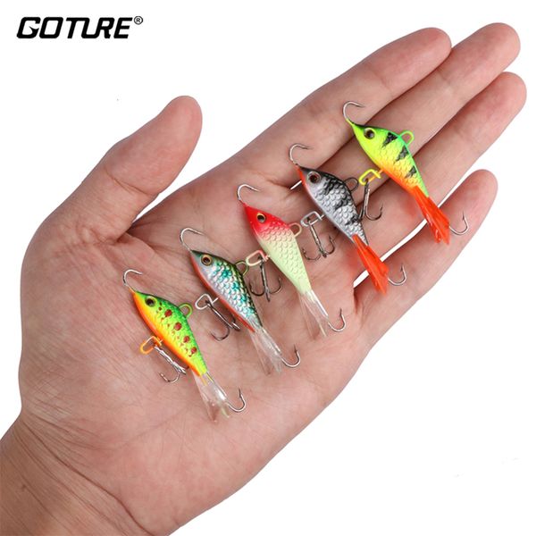 

baits lures goture 5pcset balancer for winter fishing ice fishing lure 7.37g5.3cm jig hard lure bass carp fishing bait fishing wobblers 2302