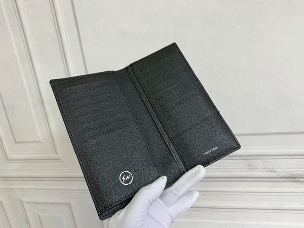 

fashion designer wallets luxury brazza purse mens womens clutch bags highs quality flower letter coin purses long card holders with original, Red;black