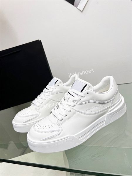 

women boots sneakers shoes leather lace-up sneaker cowhide fashion lady flat designer trainers woman shoe platform men sneaker, Black