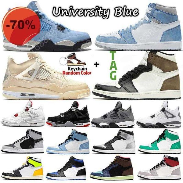 

dress shoes 2021 sail university blue 4 4s mens basketball shoes 1 1s hyper royal shadow 2 .0 silver toe bred twist women sports sneakers, Black
