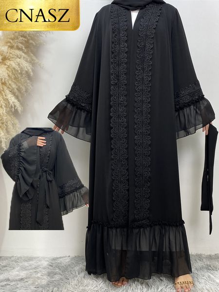 

ethnic clothing open abaya for muslim womens dress turkey long robe moroccan caftan kaftan bespoke occasion dresses ramadan black niqab 2xl, Red