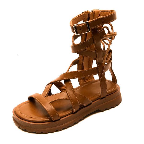 

girls' roman sandals 2023 summer 1 chil1en's bow girls' roman sandals, Black