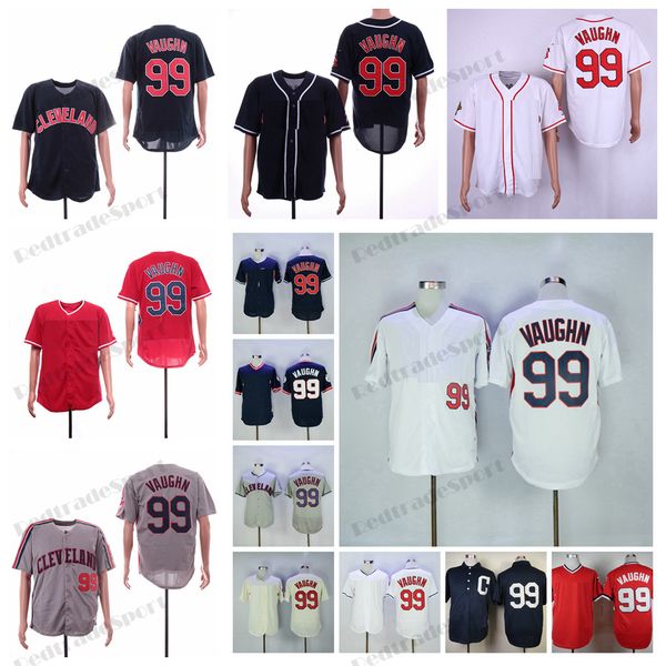 

mens 99 rick vaughn baseball jerseys vintage 1995 ws stitched shirts white grey blue, Blue;black