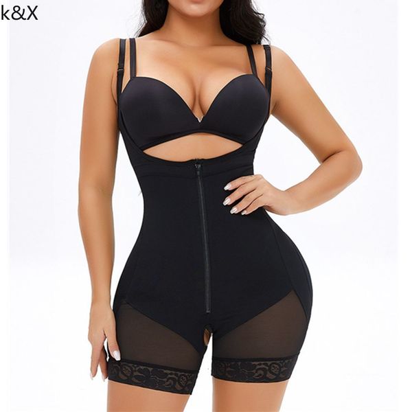 

women's shapers full body shaper women tummy control postpartum shapewear slimming shaping girdle waist trainer flat stomach reducing b, Black;white